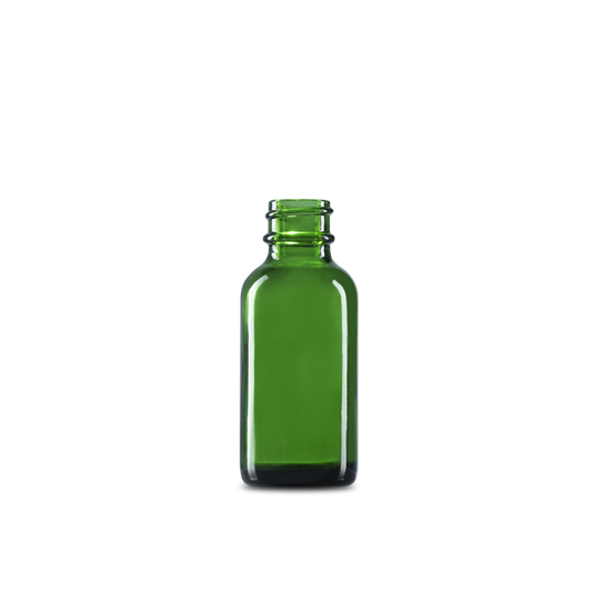 1 oz green boston round glass bottles are ideal for storing, packaging and shipping. they can be used with a variety of closures.