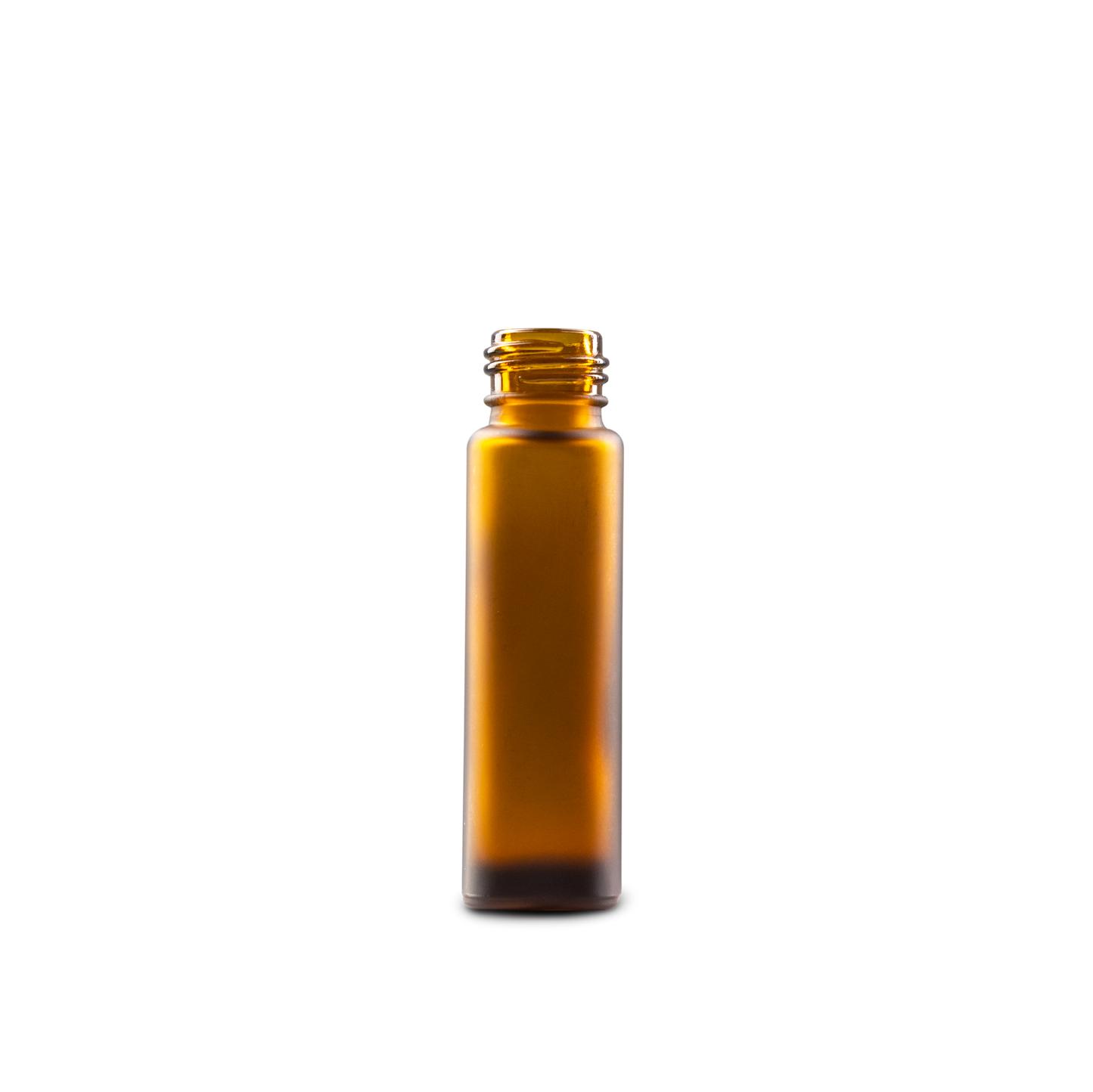 Botella enrollable de vidrio esmerilado ámbar de 10 ml 