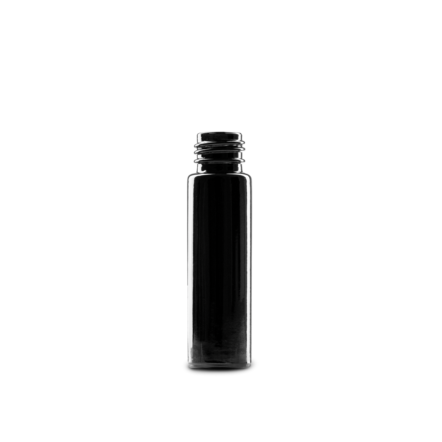 Botella enrollable de vidrio UV negra de 10 ml 