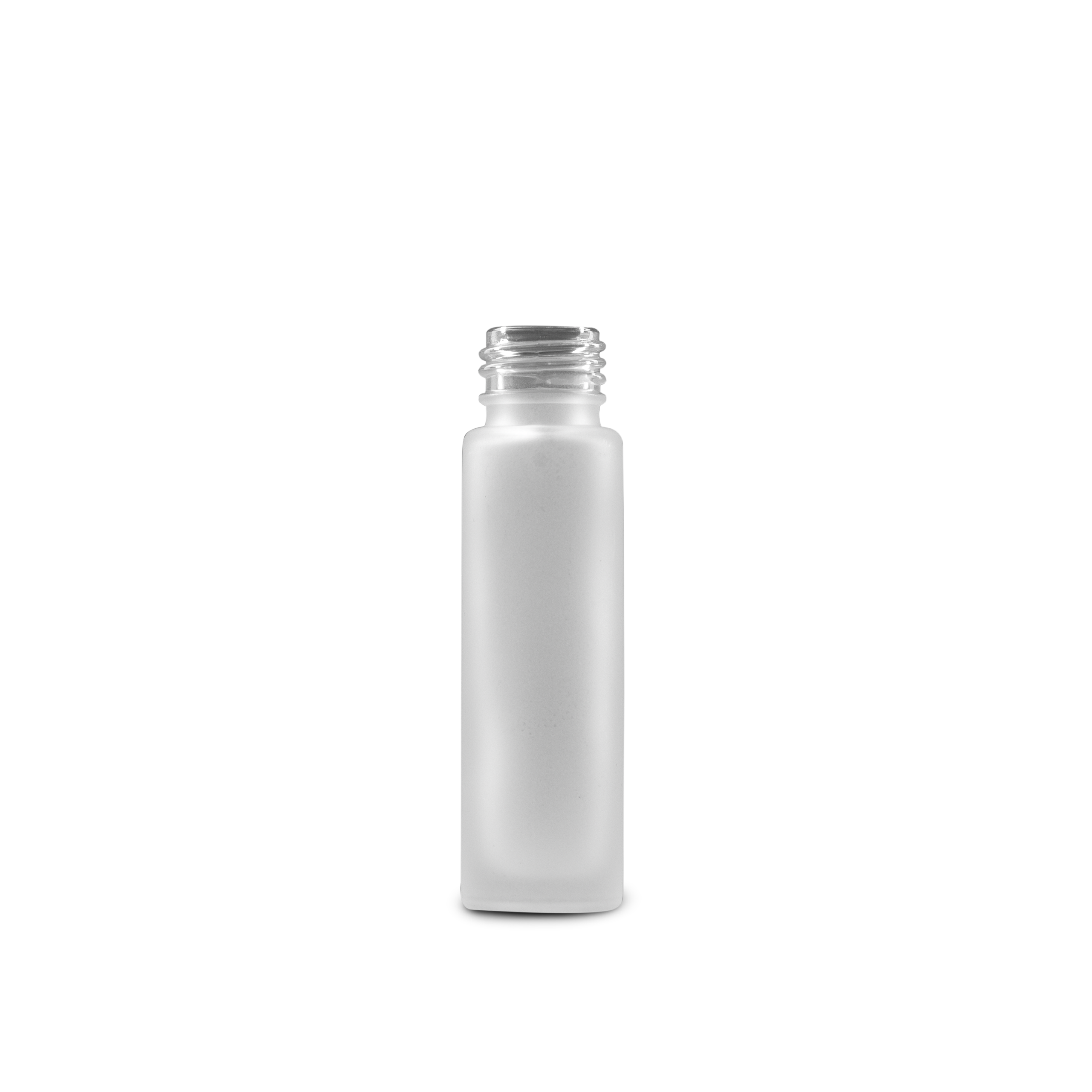 Botella enrollable de vidrio esmerilado transparente de 10 ml 