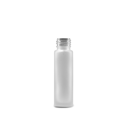 Botella enrollable de vidrio esmerilado transparente de 10 ml 