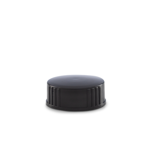 28-400 Black PP Cap with Polycone Liner