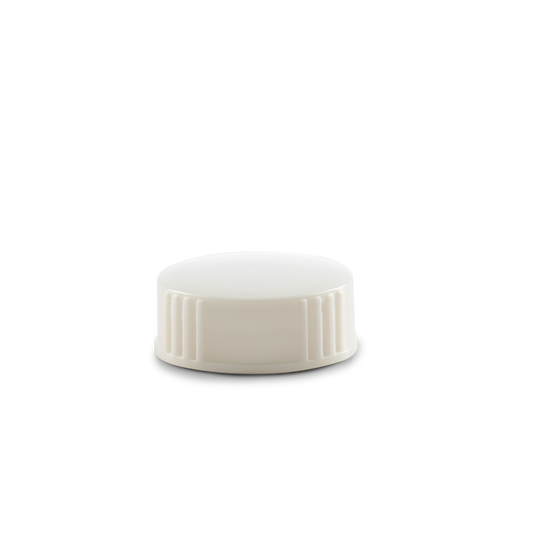 28-400 White PP Cap with Polycone Liner