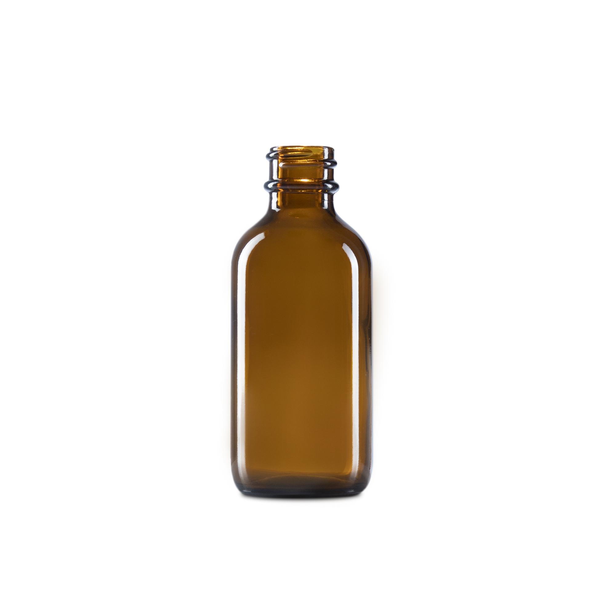 2 oz amber boston round glass Bottle provides an elegant and sophisticated vessel for many different types of liquids.