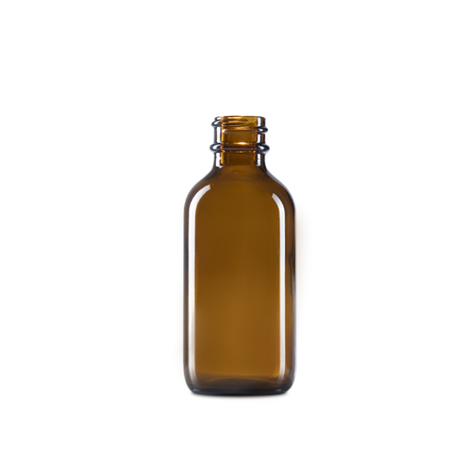 2 oz amber boston round glass Bottle provides an elegant and sophisticated vessel for many different types of liquids.