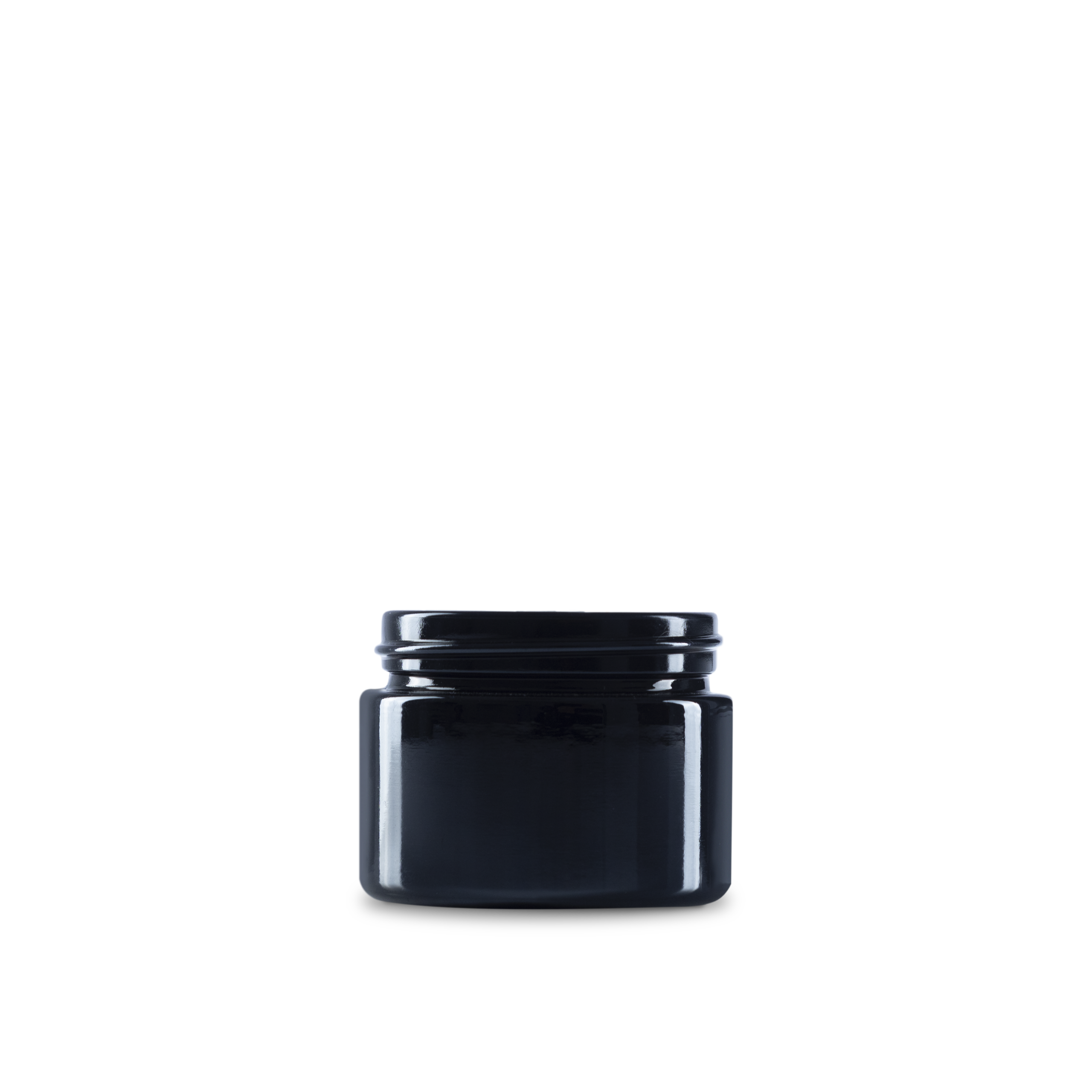2 oz black uv straight sided glass round jars are excellent for storing and displaying your herbs. 