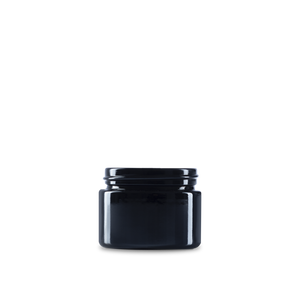 2 oz black uv straight sided glass round jars are excellent for storing and displaying your herbs. 