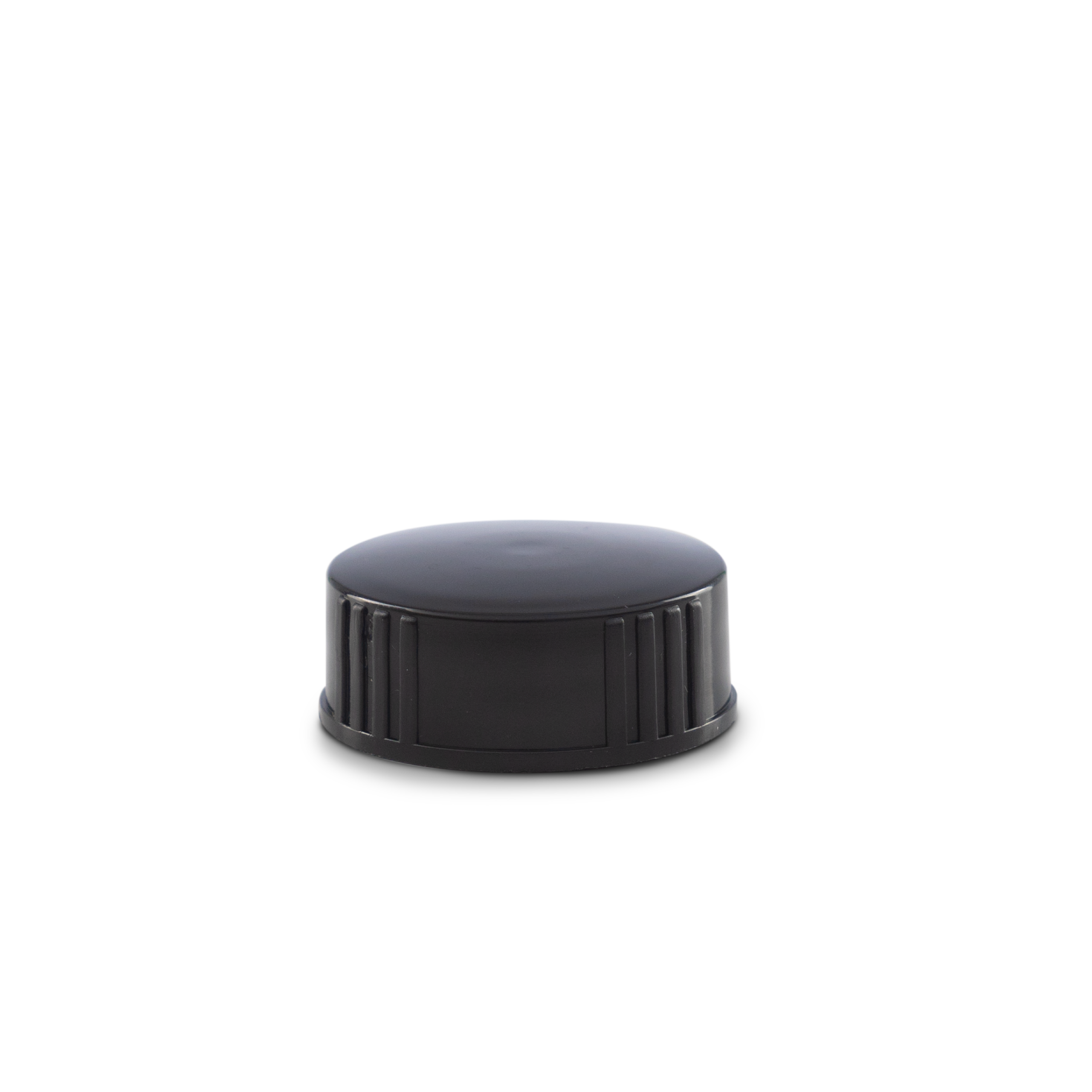 28-400 Black PP Cap with Polycone Liner