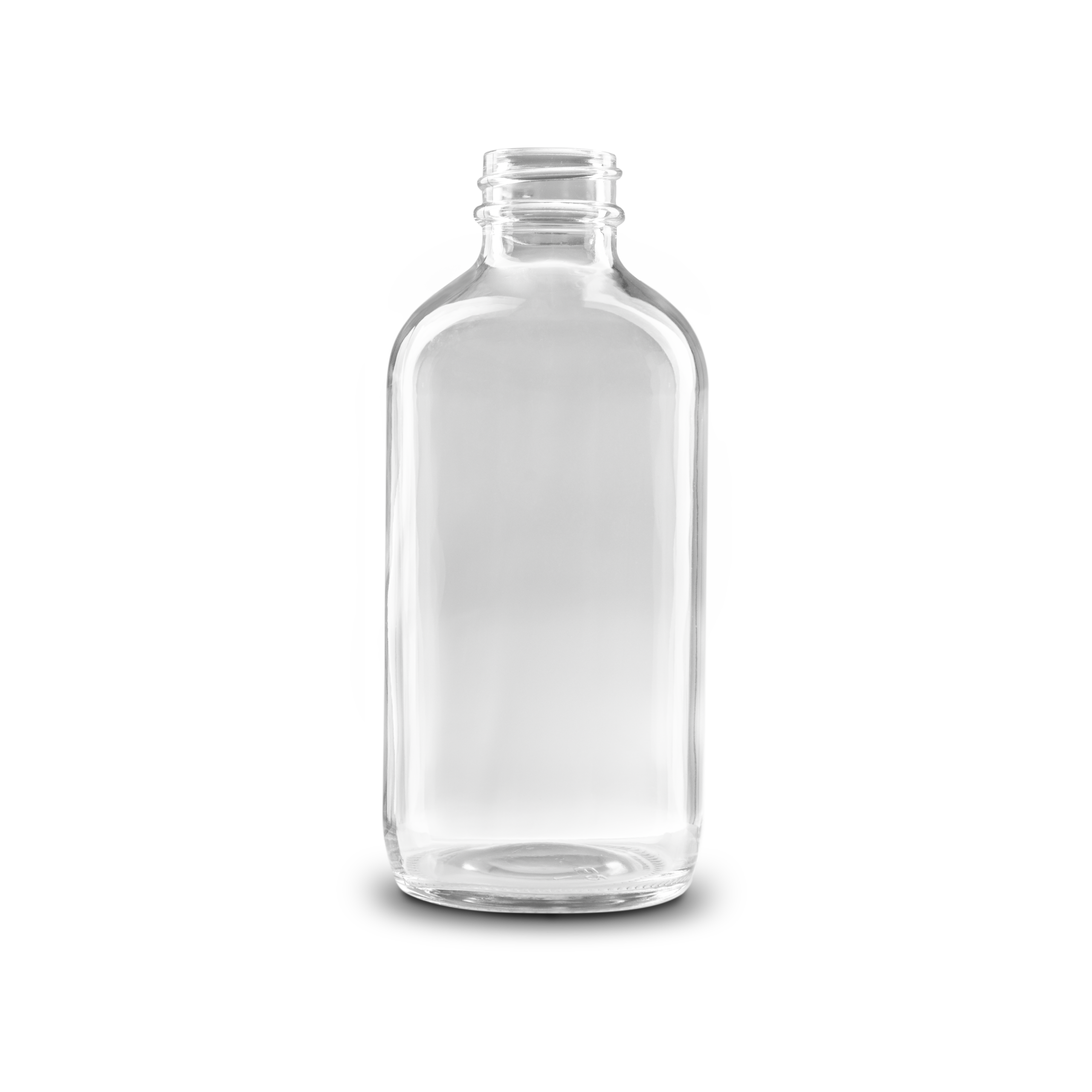 8 oz clear boston round glass bottles are durable and offer a range of transparency options to see the liquid inside.
